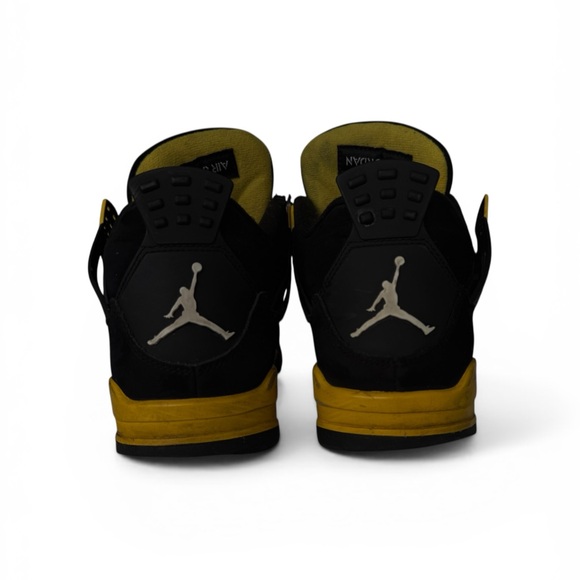 Jordan Retro High-Top Sneakers in Black and Yellow-NO LACE - Picture 2 of 5